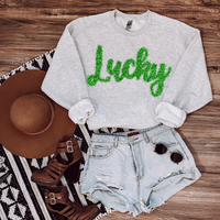 Lucky Tinsel Script Green Digital Design, PNG