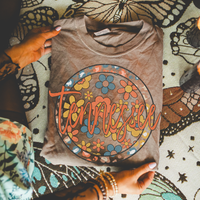 Tennessee Boho Floral Leopard Circle Includes Both Transparent & Non Transparent Digital Design, PNG