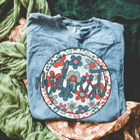 Midwest Floral Leopard Circle Patriotic Includes Both Transparent & Non Transparent Digital Design, PNG