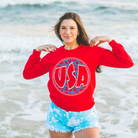 USA Groovy Leopard Cutout in Blue & White Patriotic Digital Design, PNG