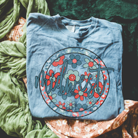 Midwest Floral Leopard Circle Patriotic Includes Both Transparent & Non Transparent Digital Design, PNG