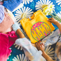 Mama Groovy Leopard Shadow & Non Shadow (both included) Cutout in Pink & Teal Digital Design, PNG