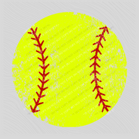 Softball Varsity Distressed Bundle Word & Ball Included in White Digital Design, PNG