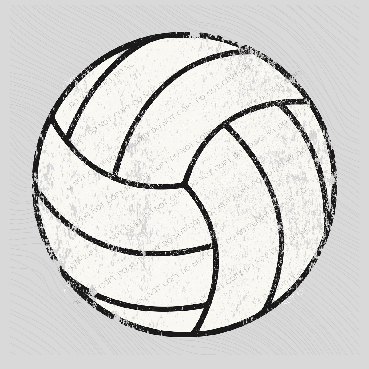 Volleyball Varsity Distressed Bundle Word & Ball Included in White Digital Design, PNG