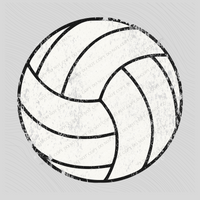 Volleyball Varsity Distressed Bundle Word & Ball Included in White Digital Design, PNG