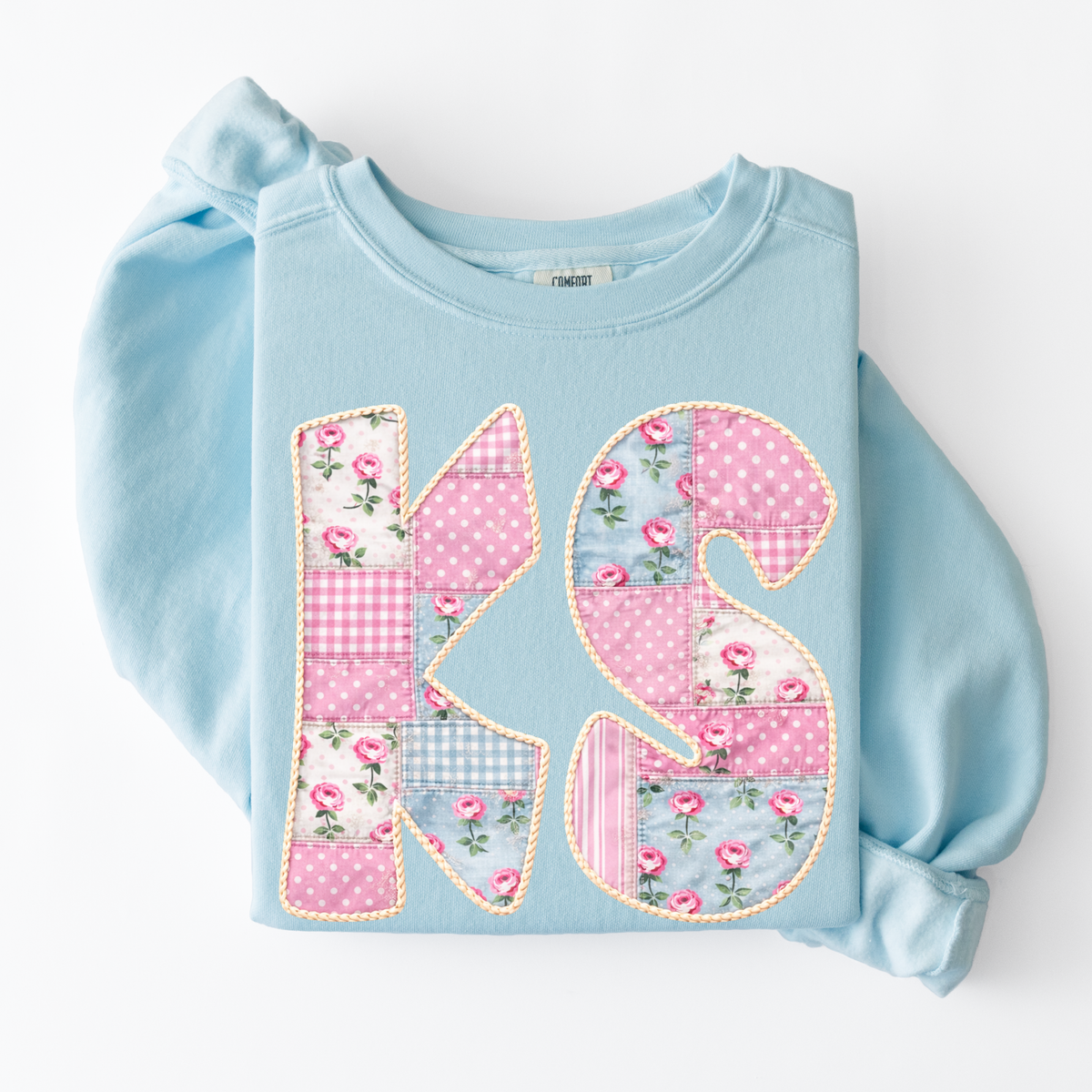 KS Kansas Quilted Dainty Floral Digital Design, PNG