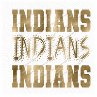 Indians Varsity Polka Dot Texture Foil Gold Digital Design, PNG