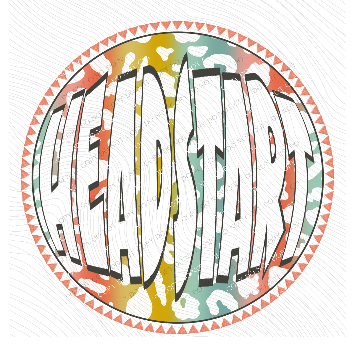 Headstart Groovy Leopard Translucent Cutout in Multi Colors Digital Design, PNG