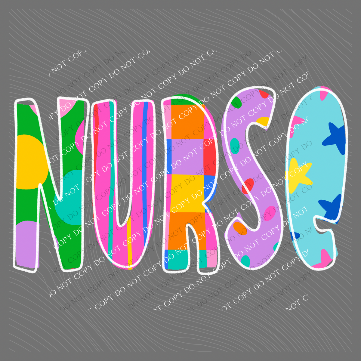 Nurse Color Pop Doodle Digital Design, PNG