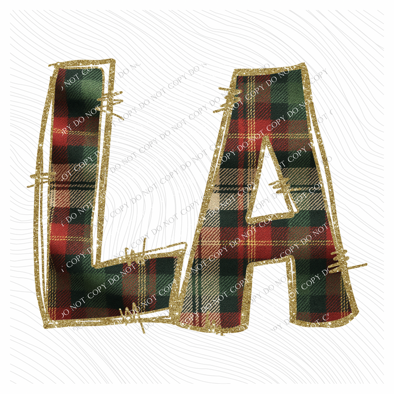 Louisiana Glitter & Plaid Digital Download, PNG