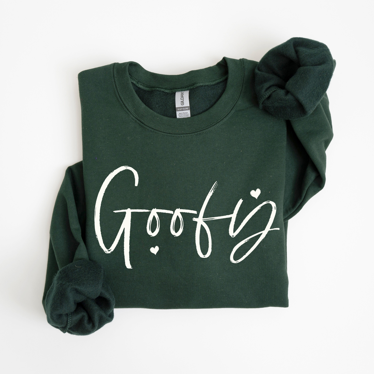 Goofy Sketched Script Hearts in Off-white Digital Design, PNG