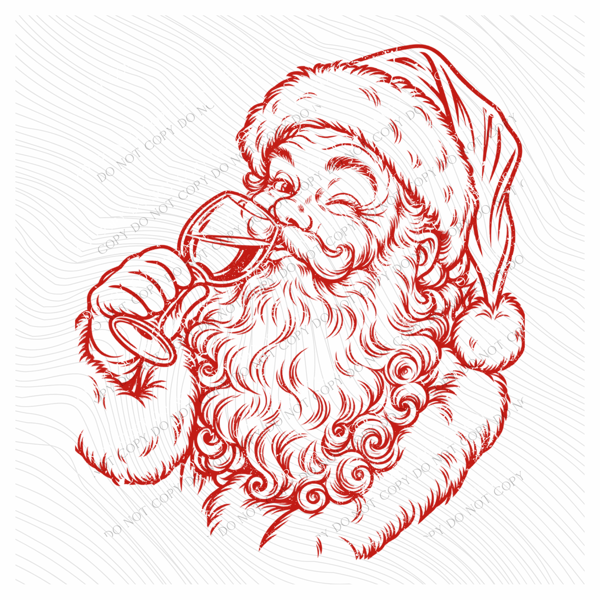 Wine Santa Digital Design, PNG