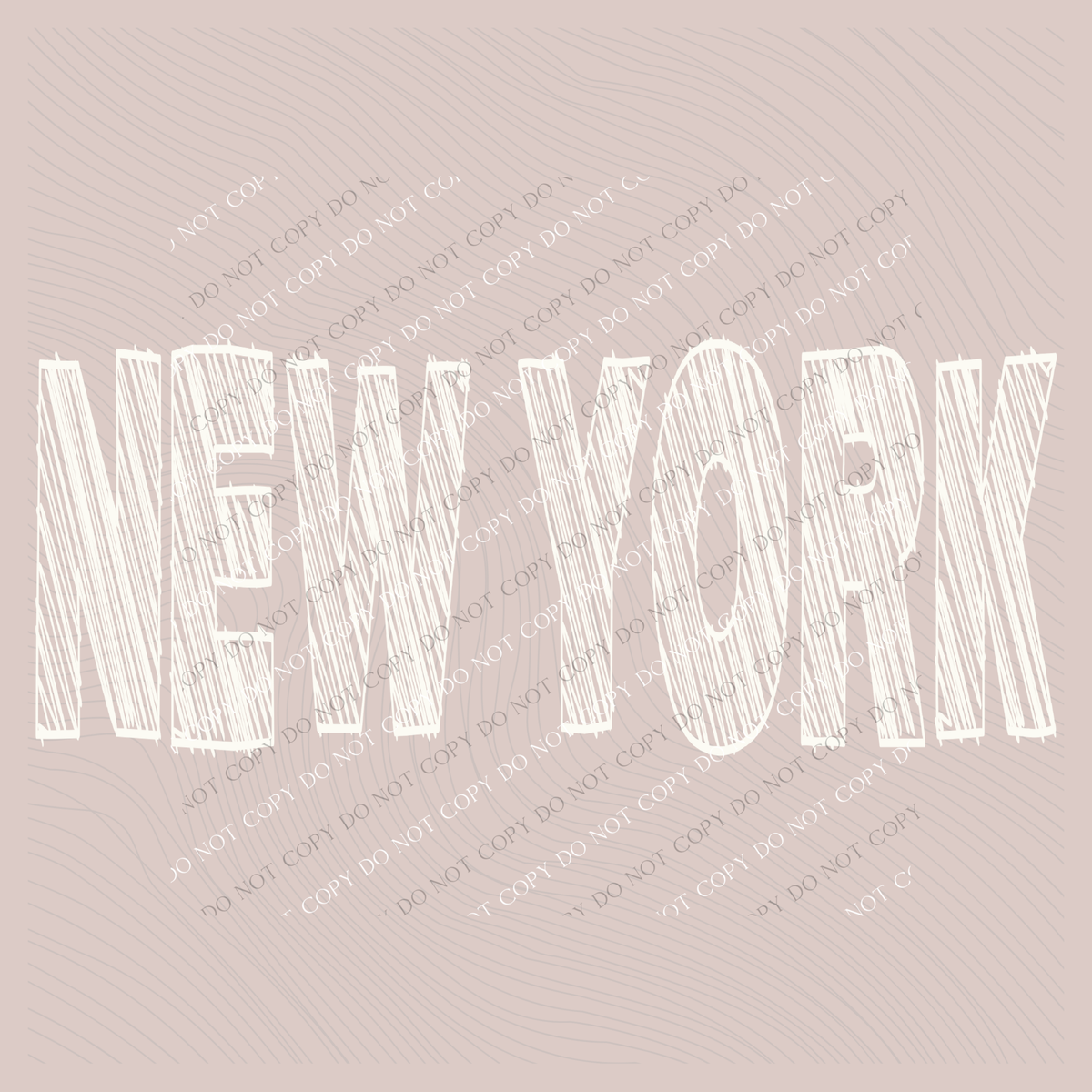 New York Scribble in Cream White Digital Design, PNG