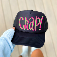 Crap! 3D Sassy Script Bright Pink & Green Digital Design, PNG