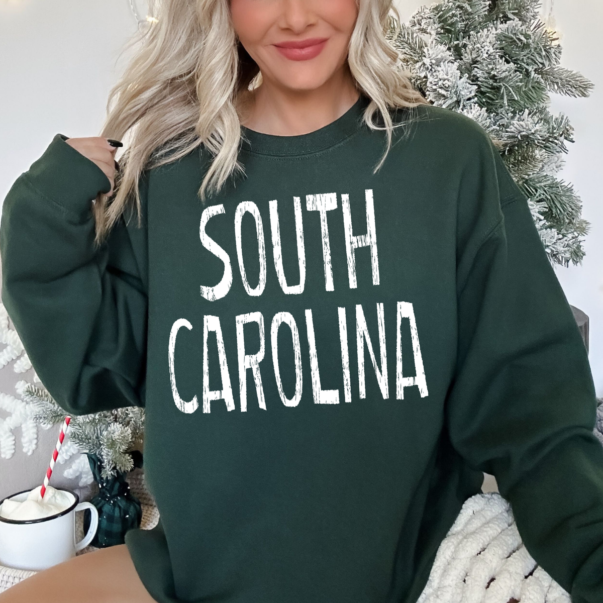 South Carolina Rough in White Digital Design, PNG