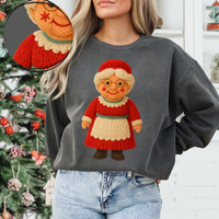 Ms. Claus in 3D Yarn Style Digital Download, PNG
