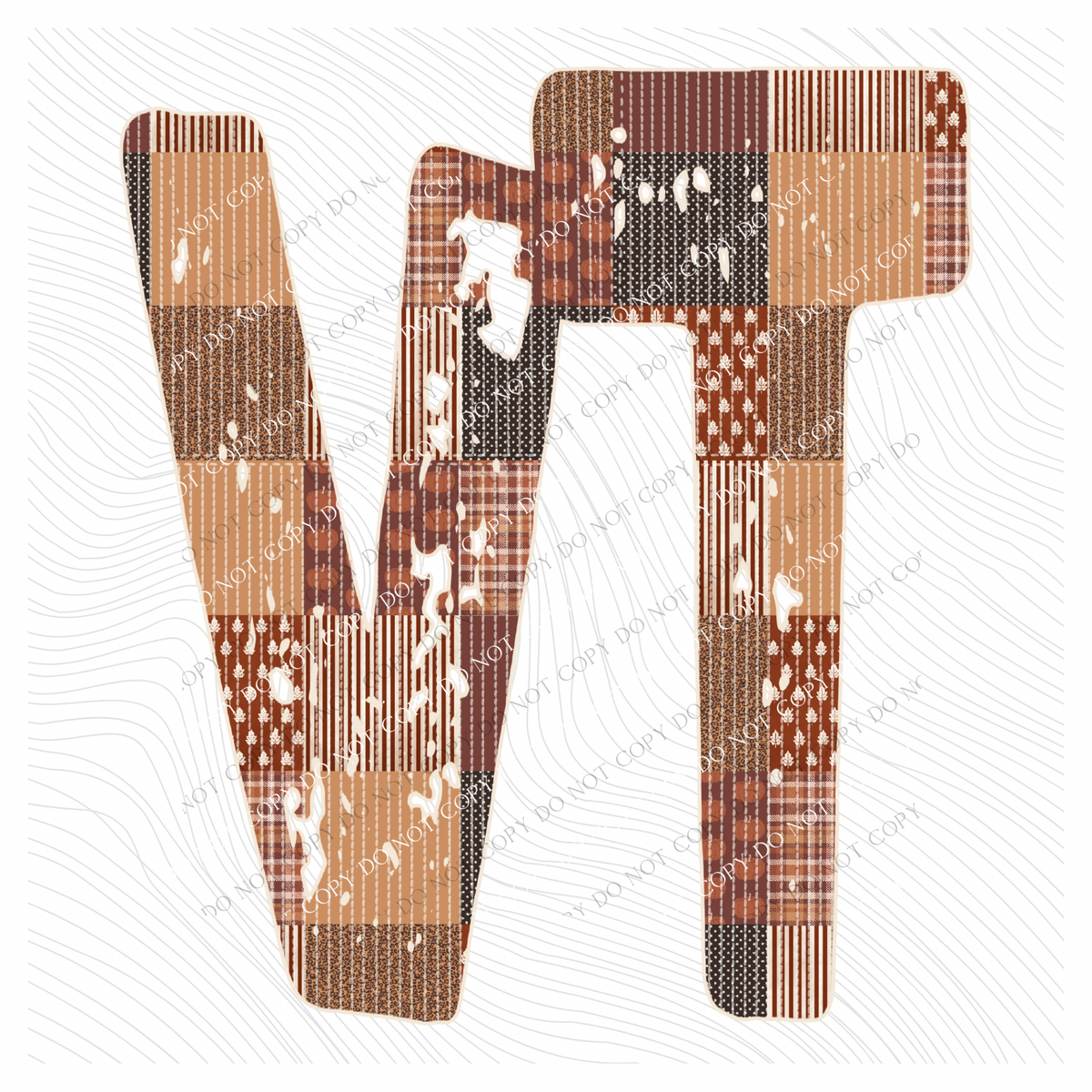 Vermont VT Autumn Pumpkins Quilted Distressed Digital Design in Browns, PNG
