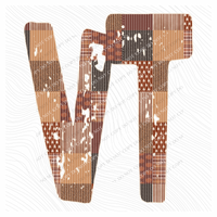 Vermont VT Autumn Pumpkins Quilted Distressed Digital Design in Browns, PNG