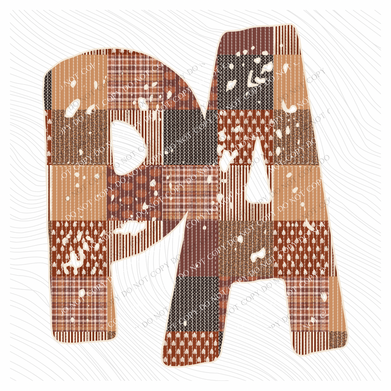Pennsylvania PA Autumn Pumpkins Quilted Distressed Digital Design in Browns, PNG