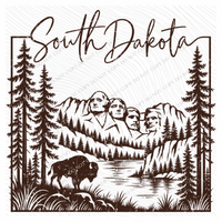 States Nature Scenery Silhouette (includes both brown & cream with purchase) Digital Design, PNG