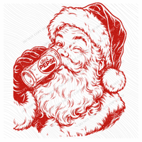 Diet Pepsi Santa Digital Design, PNG