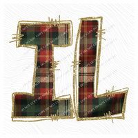 Illinois Glitter & Plaid Digital Download, PNG