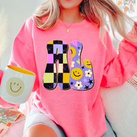 AL Alabama Groovy Happy Neon Checkers Digital Design, PNG