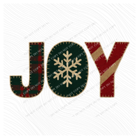 Joy Tartan Plaid Patterns Faux Patch Digital Download, PNG