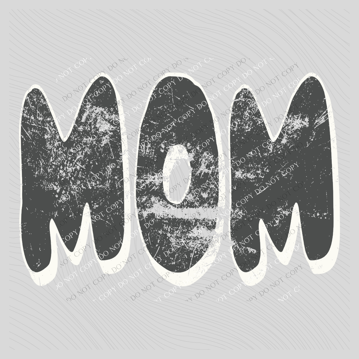 Mom Distressed Charcoal & White Digital Design, PNG