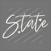 State Sketched Script Hearts in Off-white Digital Design, PNG