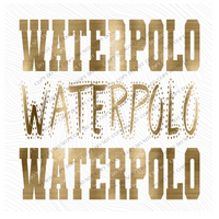 Waterpolo Varsity Polka Dot Texture Foil Gold Digital Design, PNG