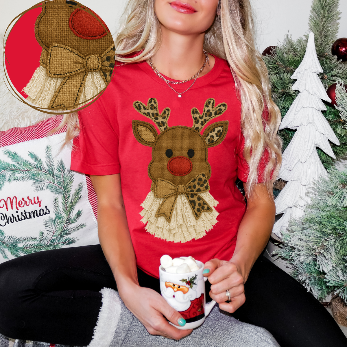 Reindeer Leopard & Lace Digital Design, PNG