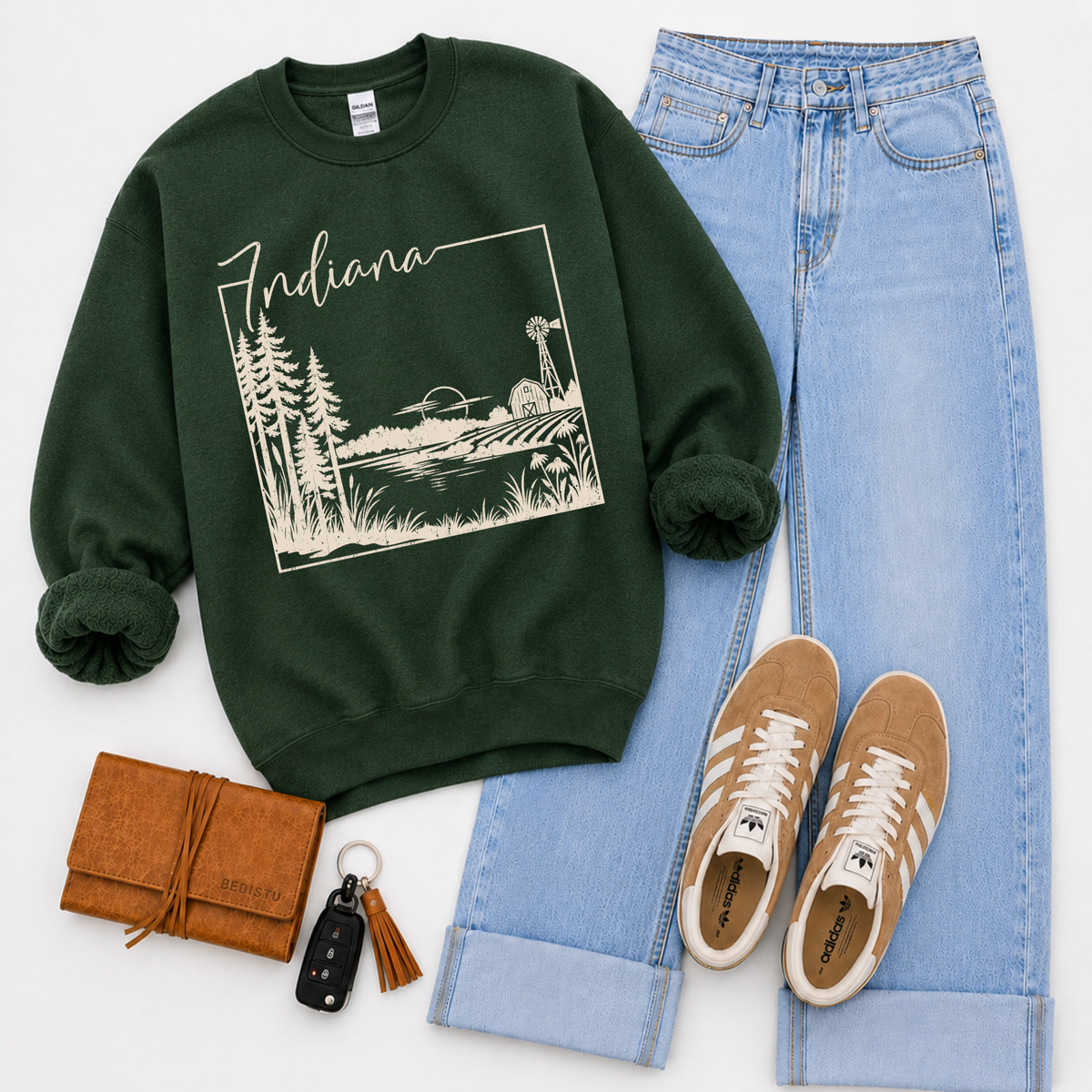 States Nature Scenery Silhouette (includes both brown & cream with purchase) Digital Design, PNG