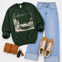 States Nature Scenery Silhouette (includes both brown & cream with purchase) Digital Design, PNG