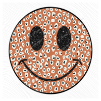 All Smiles Boho Leopard & Glitter Distressed Digital Design, PNG