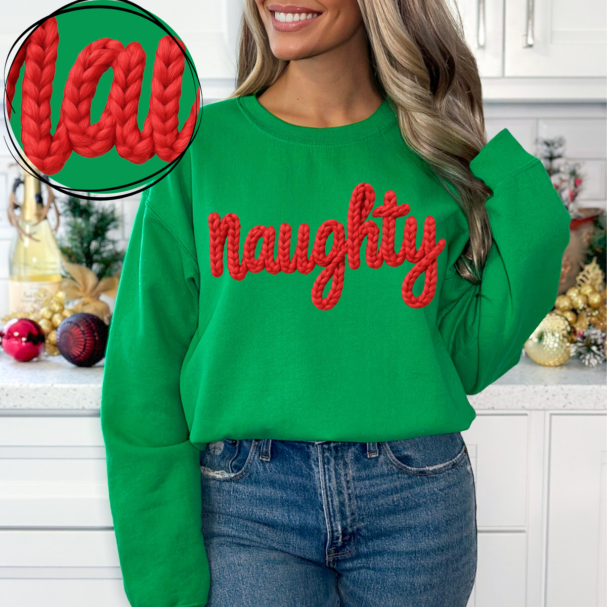 Naughty Yarn Knit Style Digital Download, PNG