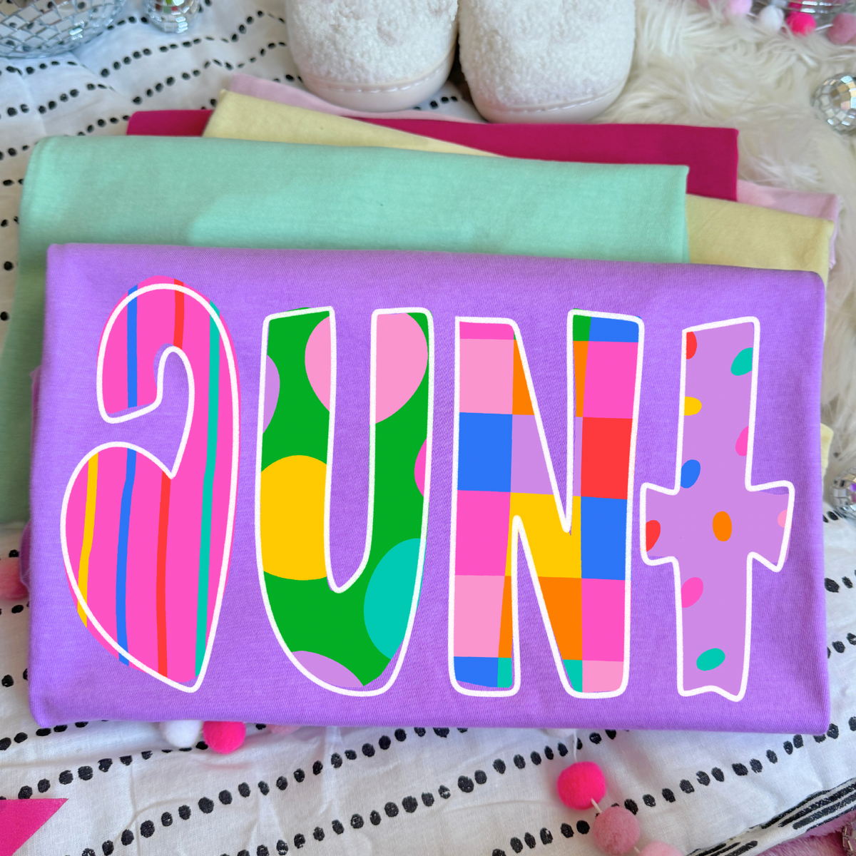 Aunt Color Pop Doodle Digital Design, PNG