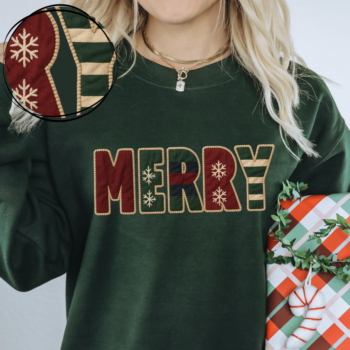 Merry Tartan Plaid Patterns Faux Patch Digital Download, PNG