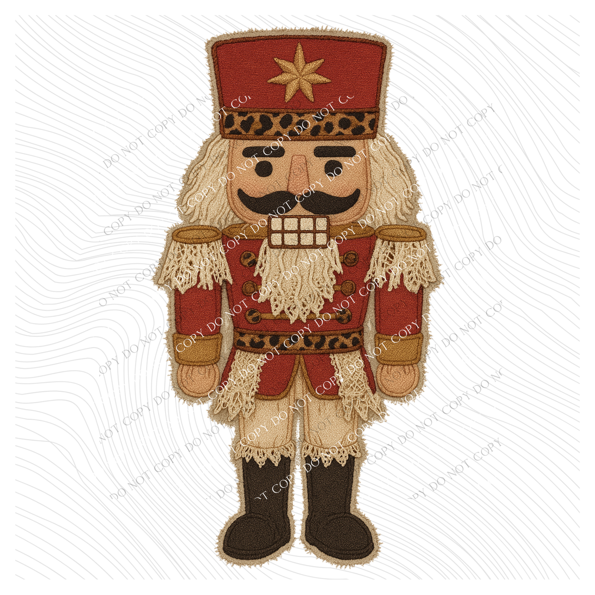 Nutcracker Leopard & Lace Digital Design, PNG