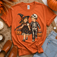 Kids Trick or Treating Vintage Sketch Digital Design, PNG