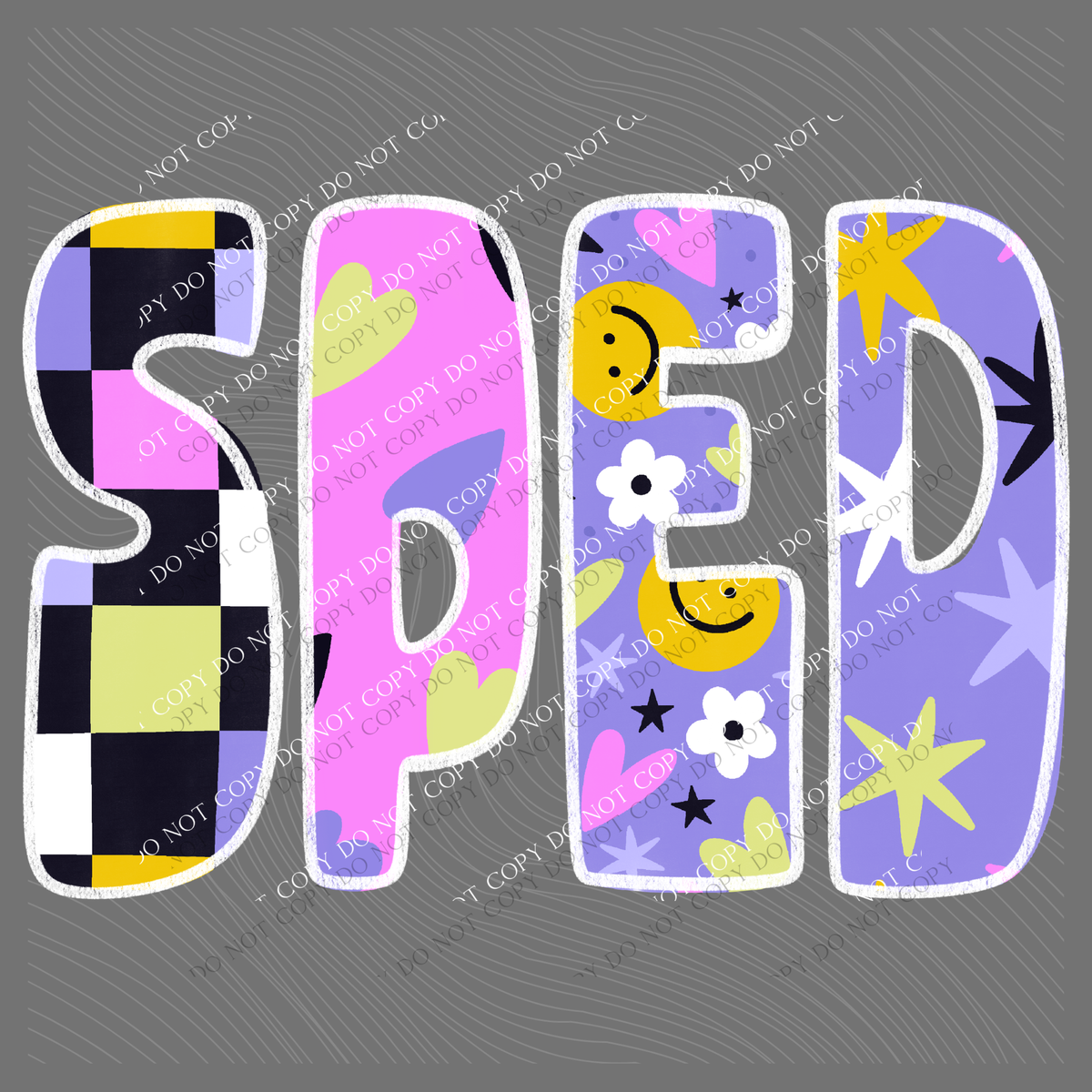 SPED Happy Days Doodle Back to School Digital Design, PNG
