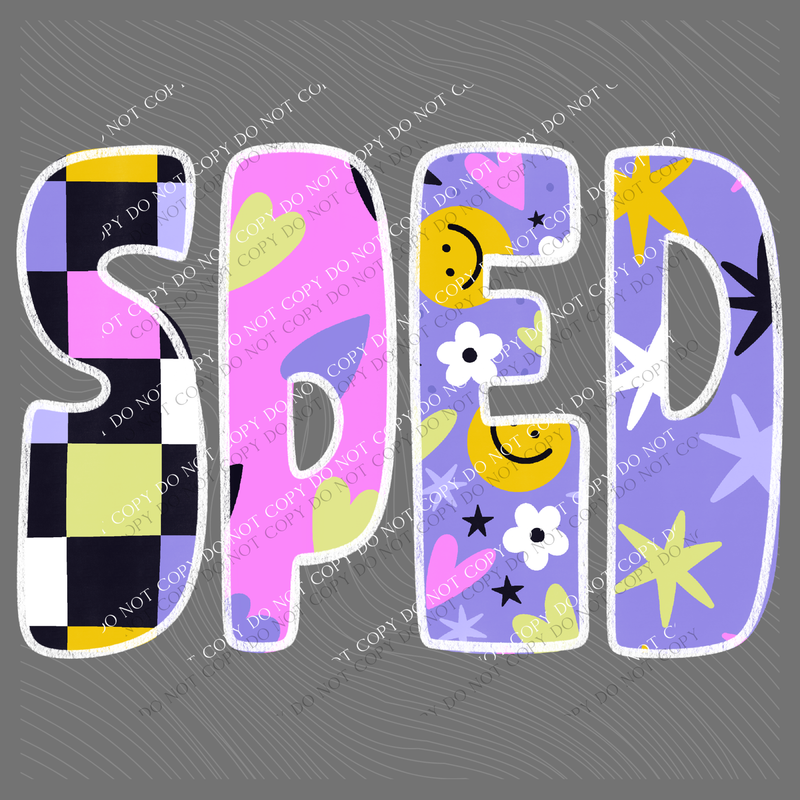 SPED Happy Days Doodle Back to School Digital Design, PNG