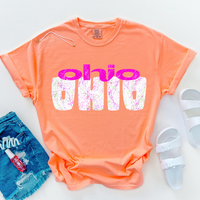 Ohio Crackle in Neons & White Digital Design, PNG