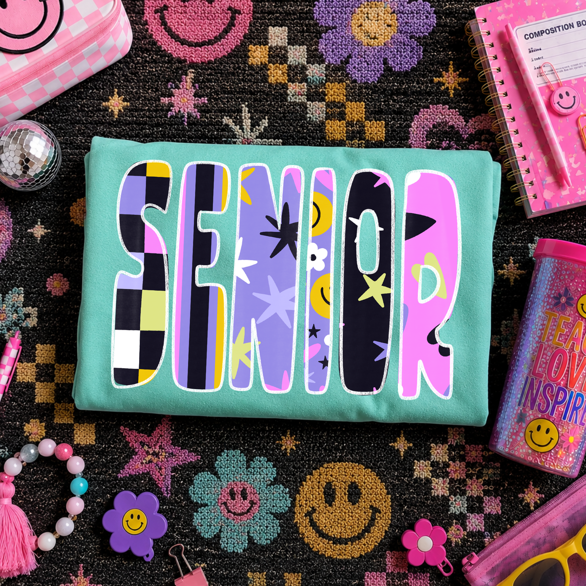 Senior Happy Days Doodle Back to School Digital Design, PNG