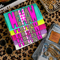 Memaw Leopard Glitter, Gingham & Dot in Bright Pink Digital Design, PNG