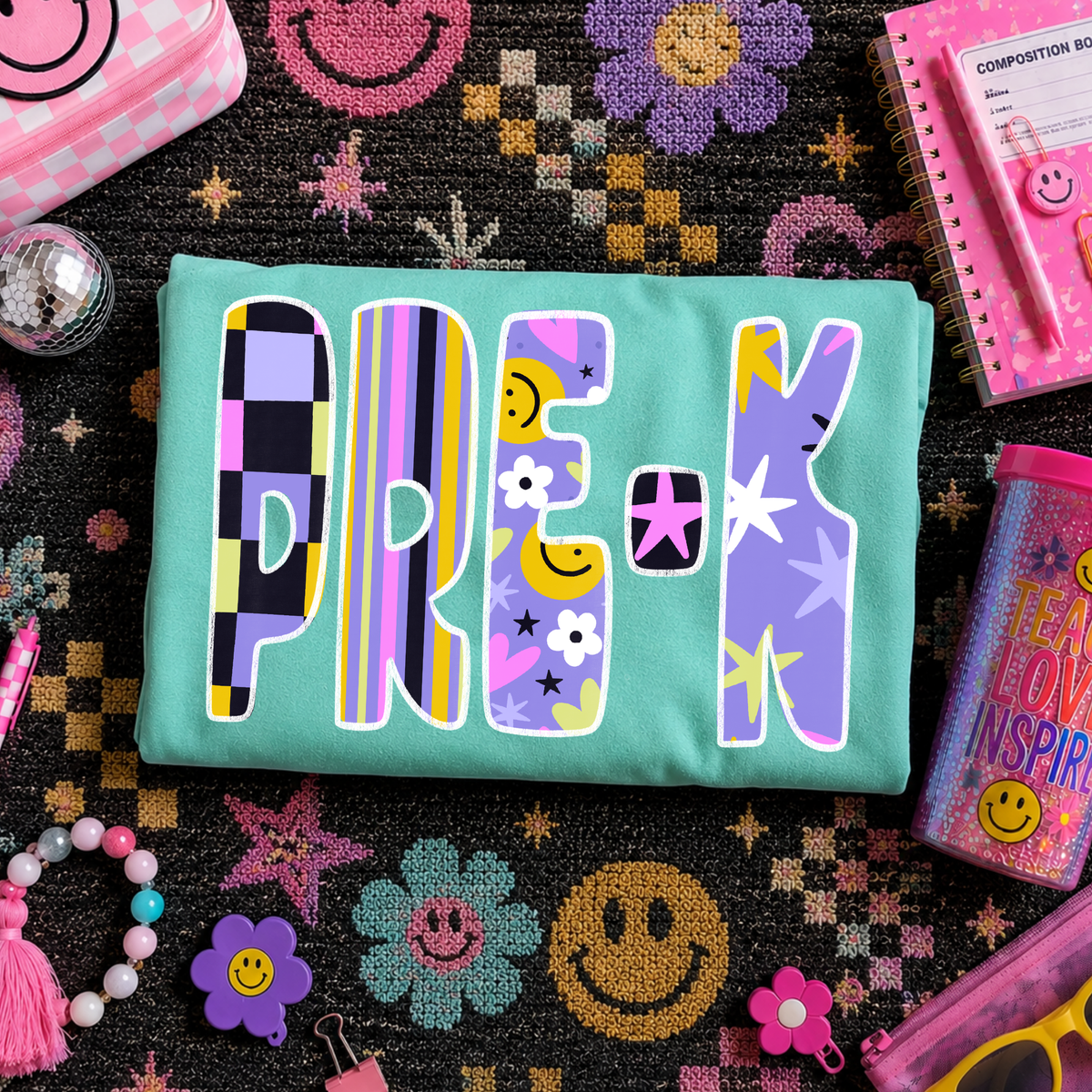Pre-K Happy Days Doodle Back to School Digital Design, PNG