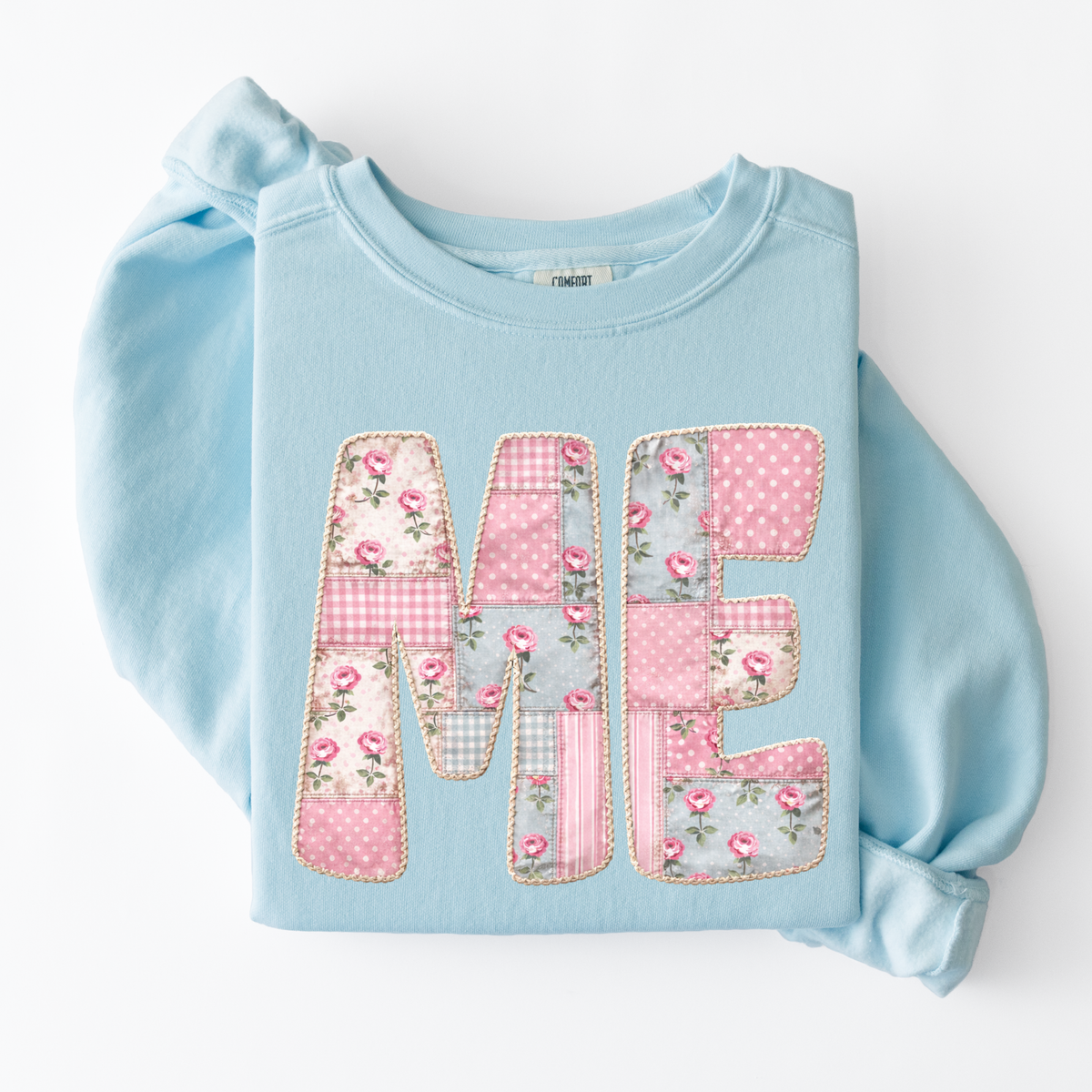 ME Maine Quilted Dainty Floral Digital Design, PNG