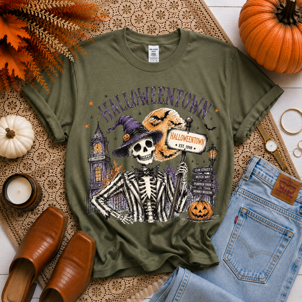 Halloweentown Sketch Digital Design, PNG