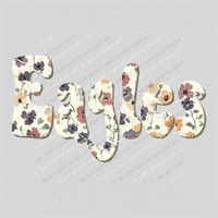 Eagles Floral Retro Shadow Distressed Digital Design, PNG