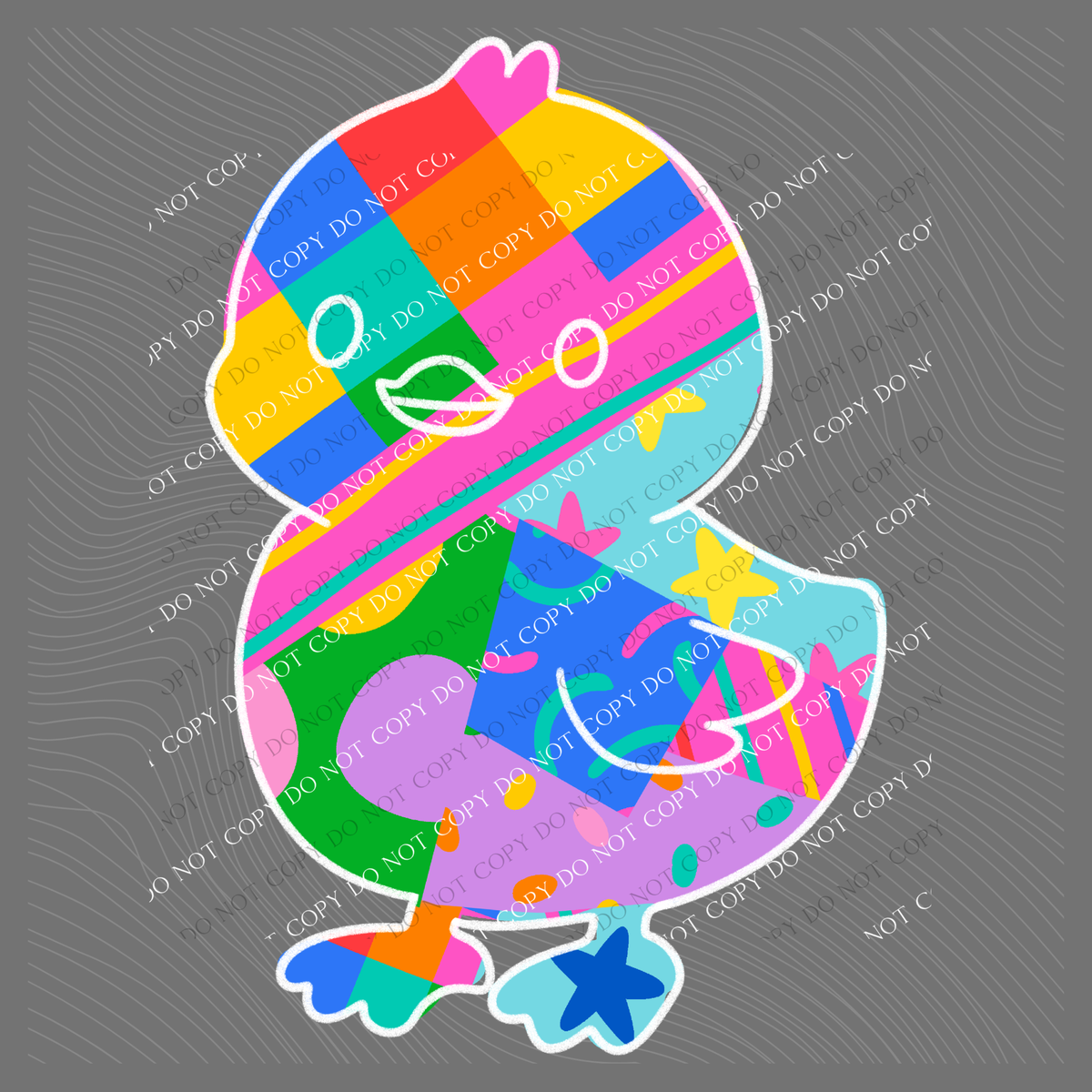 Chick Color Pop Doodle Digital Design, PNG